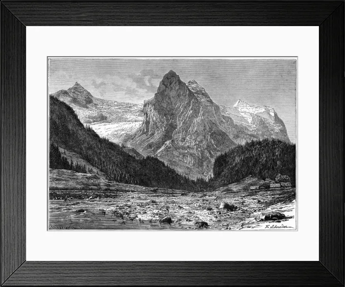 Framed Print : The Wellhorn and the Rosenlaui Glacier, Switzerland, 19th century. Artist: C Laplante Framed Print : The Wellhorn and the Rosenlaui Glacier, Switzerland, 19th century. Artist: C Laplante