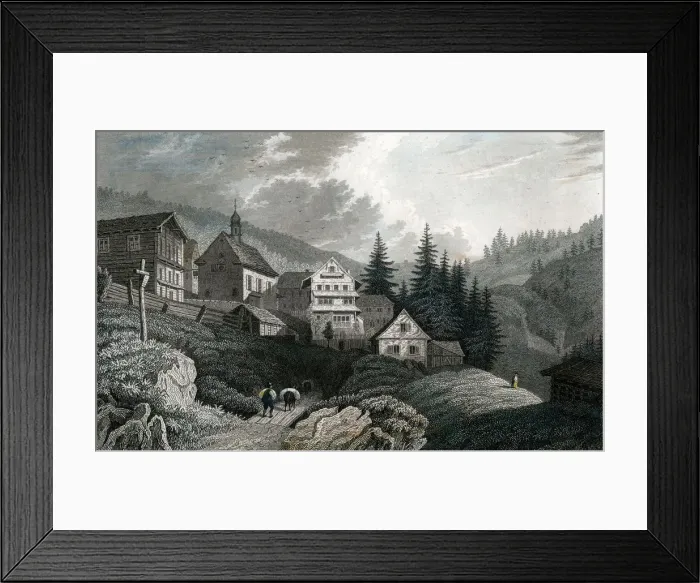 Framed Print : The Church Maria Schnee, Rigi, Switzerland, 1850. Artist: Martini Framed Print : The Church Maria Schnee, Rigi, Switzerland, 1850. Artist: Martini