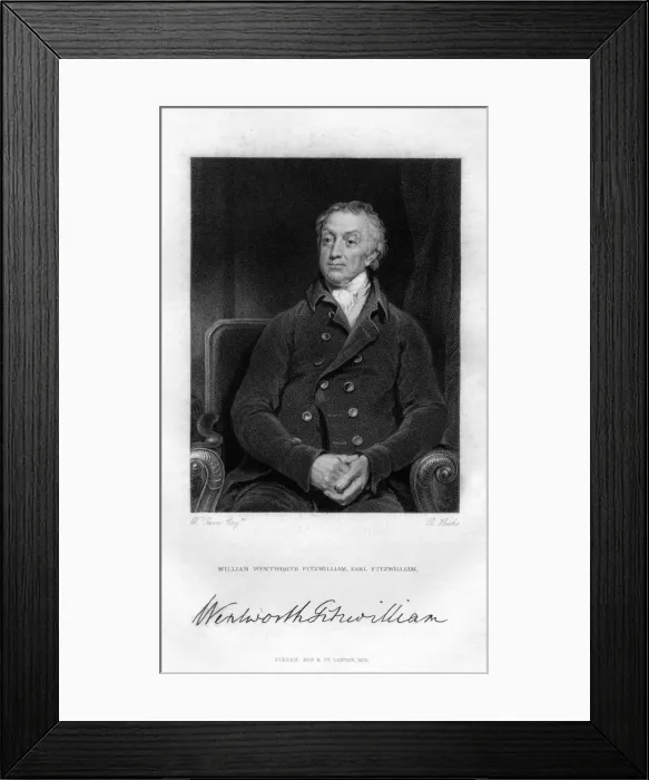 Framed Print : William Wentworth Fitzwilliam, Earl Fitzwilliam, c1817 (1829). Artist: R Hicks Framed Print : William Wentworth Fitzwilliam, Earl Fitzwilliam, c1817 (1829). Artist: R Hicks