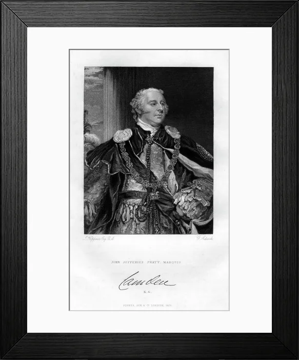 Framed Print : John Jeffreys Pratt, 1st Marquess of Camden, 1829. Artist: GH Adcock Framed Print : John Jeffreys Pratt, 1st Marquess of Camden, 1829. Artist: GH Adcock