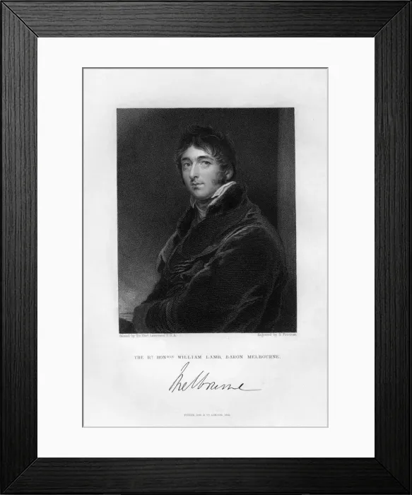 Framed Print : William Lamb (1779-1848), 2nd Viscount Melbourne, 1836. Artist: Samuel Freeman Framed Print : William Lamb (1779-1848), 2nd Viscount Melbourne, 1836. Artist: Samuel Freeman