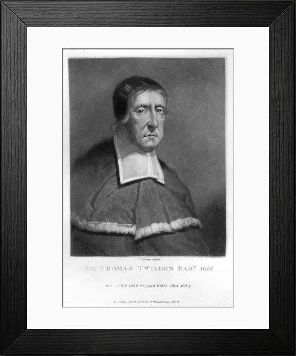 Framed Print : Sir Thomas Twisden, politician, 1812. Artist: C Turner Framed Print : Sir Thomas Twisden, politician, 1812. Artist: C Turner