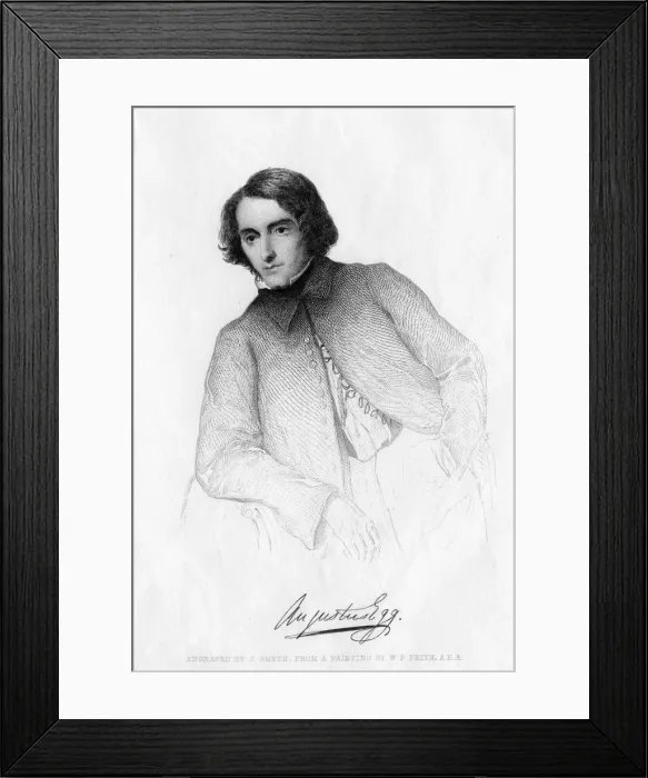 Framed Print : Augustus Leopold Egg (1816-1863), English painter, 19th century. Artist: J Smyth Framed Print : Augustus Leopold Egg (1816-1863), English painter, 19th century. Artist: J Smyth