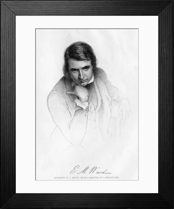 Framed Print : Edward Matthew Ward (1816-1879), English painter, 19th century. Artist: J Smyth Framed Print : Edward Matthew Ward (1816-1879), English painter, 19th century. Artist: J Smyth