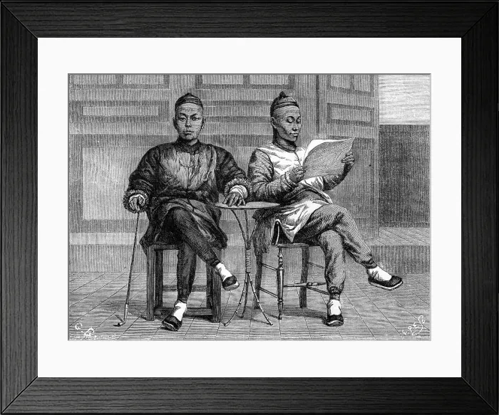 Framed Print : Chinese bankers, San Francisco, California, 19th century. Artist: Gustave Boulanger Framed Print : Chinese bankers, San Francisco, California, 19th century. Artist: Gustave Boulanger