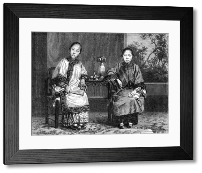 Framed Print : Women merchants, San Francisco, California, 19th century. Artist: Gustave Boulanger Framed Print : Women merchants, San Francisco, California, 19th century. Artist: Gustave Boulanger