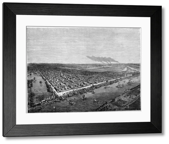 Framed Print : Sacramento, California, 1859. Artist: Regis Francois Gignoux Framed Print : Sacramento, California, 1859. Artist: Regis Francois Gignoux