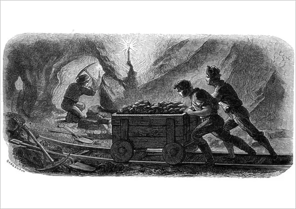 Quartz Mining, California, 1859. Artist: Gustave Adolphe Chassevent-Bacques