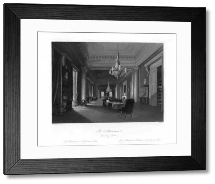 Framed Print : The Drawing Room, Athenaeum, 19th century. Artist: W Taylor Framed Print : The Drawing Room, Athenaeum, 19th century. Artist: W Taylor