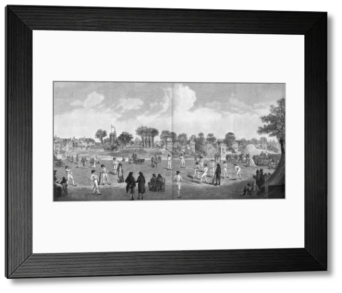 Framed Print : Cricket at Moulsey Hurst, 1890 Framed Print : Cricket at Moulsey Hurst, 1890
