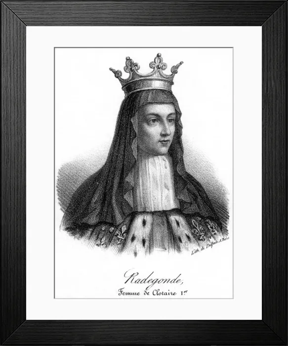 Framed Print : Radegonde, one of Clotaire Is four wives. Artist: Delpech Framed Print : Radegonde, one of Clotaire Is four wives. Artist: Delpech