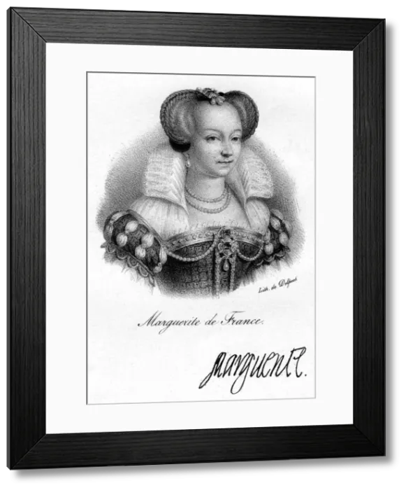 Framed Print : Marguerite of France. Artist: Delpech Framed Print : Marguerite of France. Artist: Delpech