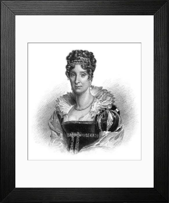 Framed Print : Maria Amalia of the Two Sicilies, consort to King Louis-Philippe, 1830. Artist: Dean Framed Print : Maria Amalia of the Two Sicilies, consort to King Louis-Philippe, 1830. Artist: Dean
