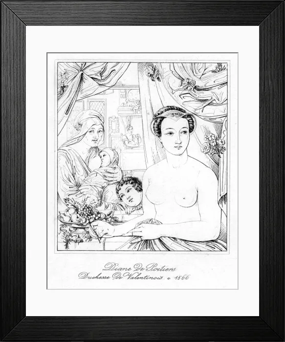 Framed Print : Diane de Poitiers, noblewoman at the courts of Francis I and Henri II of France Framed Print : Diane de Poitiers, noblewoman at the courts of Francis I and Henri II of France