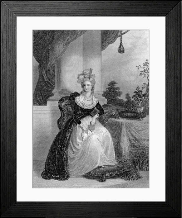 Framed Print : Marie Antoinette, Queen of France and Navarre, c1840-1860. Artist: WH Mote Framed Print : Marie Antoinette, Queen of France and Navarre, c1840-1860. Artist: WH Mote