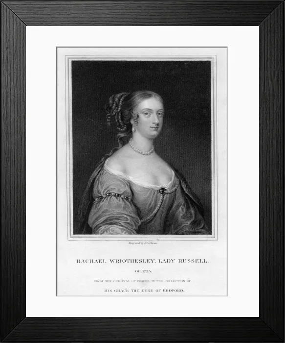 Framed Print : Rachael Wriothesley, Lady Russell, 19th century. Artist: J Cochran Framed Print : Rachael Wriothesley, Lady Russell, 19th century. Artist: J Cochran