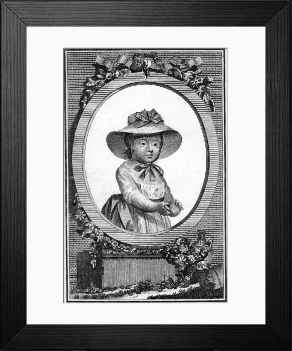 Framed Print : Princess Amelia, 6th daughter of George III. Artist: Page Framed Print : Princess Amelia, 6th daughter of George III. Artist: Page