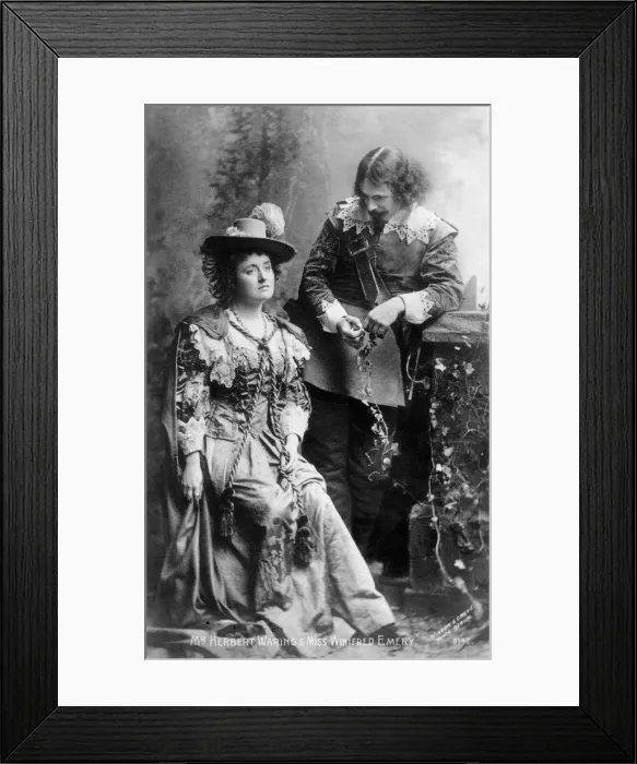 Framed Print : Herbert Waring (1857-1932) and Winifred Emery (1844-1942), actors, early 20th century. Artist: Window & Grove Framed Print : Herbert Waring (1857-1932) and Winifred Emery (1844-1942), actors, early 20th century. Artist: Window & Grove