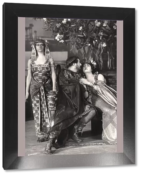 Herbert Beerbohm Tree, Constance Collier and Alice Crawford, English actors, 1907. Artist: FW Burford
