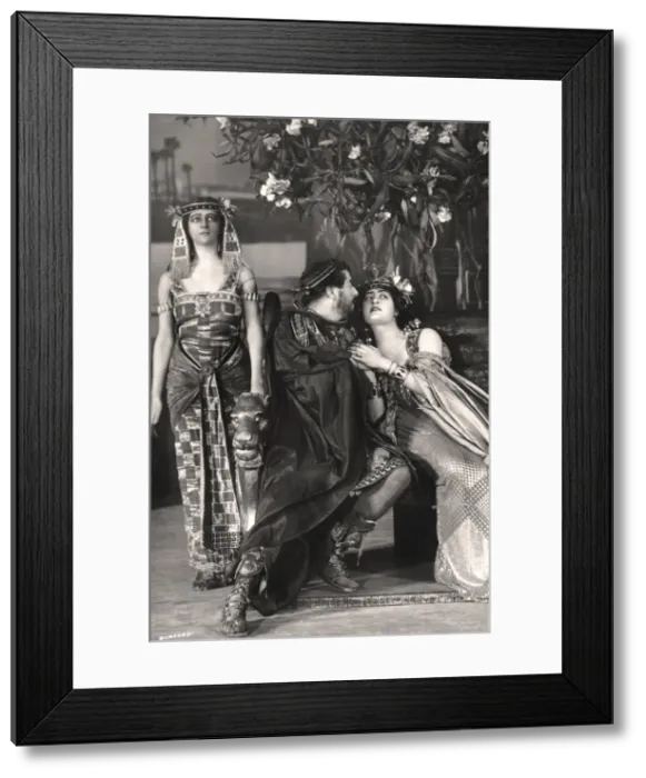 Framed Print : Herbert Beerbohm Tree, Constance Collier and Alice Crawford, English actors, 1907. Artist: FW Burford Framed Print : Herbert Beerbohm Tree, Constance Collier and Alice Crawford, English actors, 1907. Artist: FW Burford