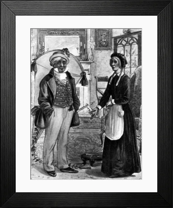 Framed Print : Dick and Betsy Trotwood, 1904. Artist:s Hildesheimer & Co Framed Print : Dick and Betsy Trotwood, 1904. Artist:s Hildesheimer & Co