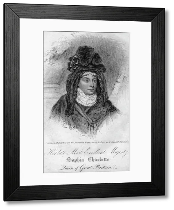 Framed Print : Queen Charlotte, queen consort of George III of the United Kingdom, 1818 Framed Print : Queen Charlotte, queen consort of George III of the United Kingdom, 1818