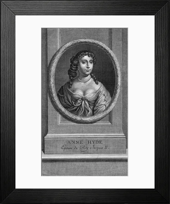 Framed Print : Lady Anne Hyde, c1700-1720. Artist: Louis Simmoneau Framed Print : Lady Anne Hyde, c1700-1720. Artist: Louis Simmoneau