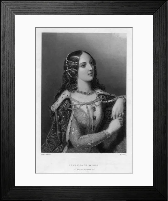 Framed Print : Isabella of Valois, second wife of Richard II, c1860. Artist: WH Mote Framed Print : Isabella of Valois, second wife of Richard II, c1860. Artist: WH Mote