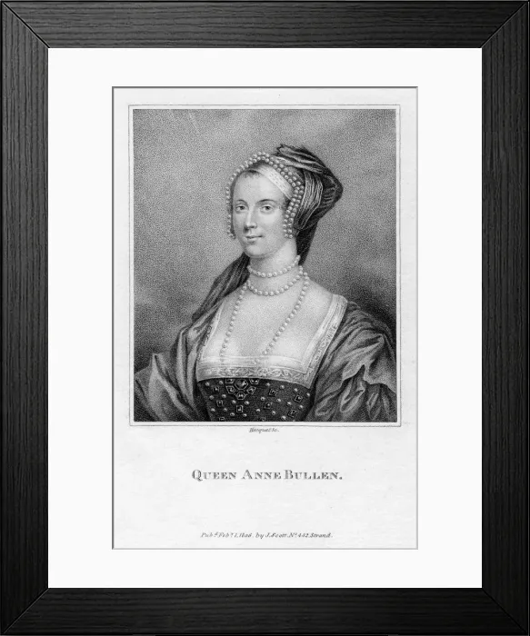 Framed Print : Queen Anne Bullen, 1806. Artist: Bocquet Framed Print : Queen Anne Bullen, 1806. Artist: Bocquet