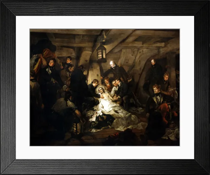 Framed Print : The death of Admiral Lord Nelson, 1805 (1807). Artist: Arthur William Devis Framed Print : The death of Admiral Lord Nelson, 1805 (1807). Artist: Arthur William Devis