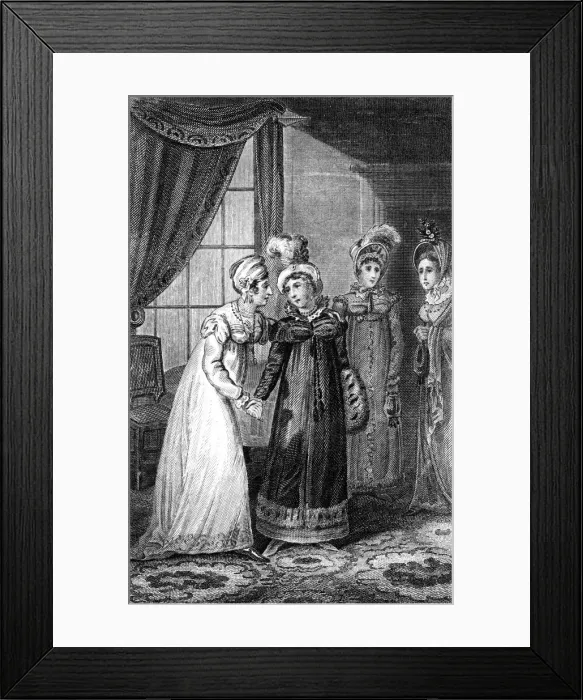 Framed Print : The Last Interview between Her Majesty and Princess Charlotte, 1820. Artist: J Chapman Framed Print : The Last Interview between Her Majesty and Princess Charlotte, 1820. Artist: J Chapman