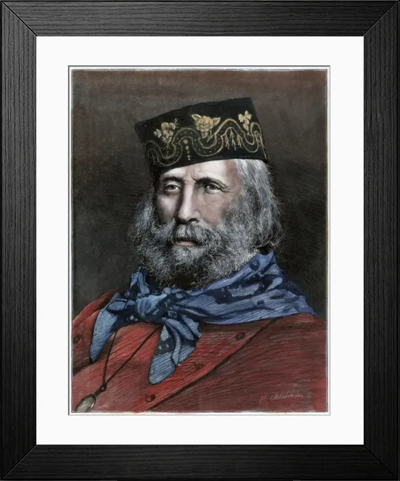 Framed Print : Giuseppe Garibaldi, Italian patriot, 1882 Framed Print : Giuseppe Garibaldi, Italian patriot, 1882