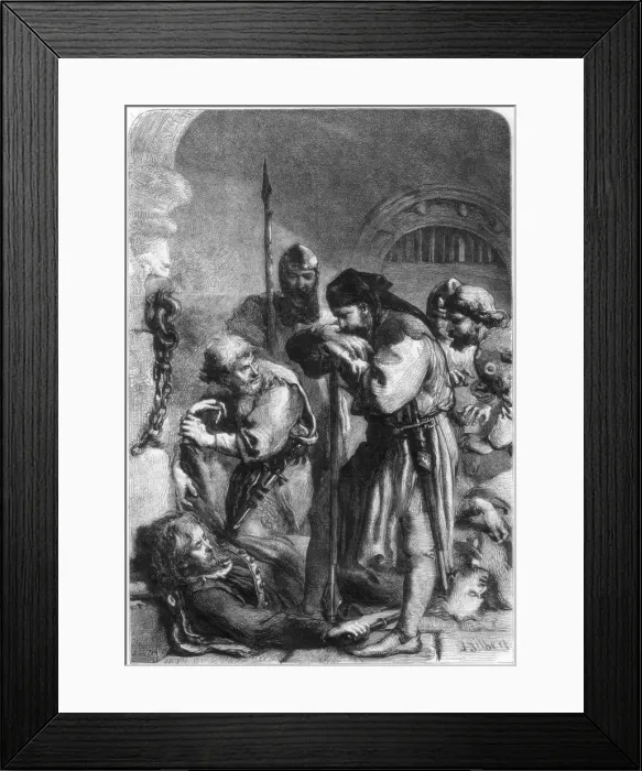 Framed Print : Death of Richard II, 1861. Artist: W Thomas Framed Print : Death of Richard II, 1861. Artist: W Thomas