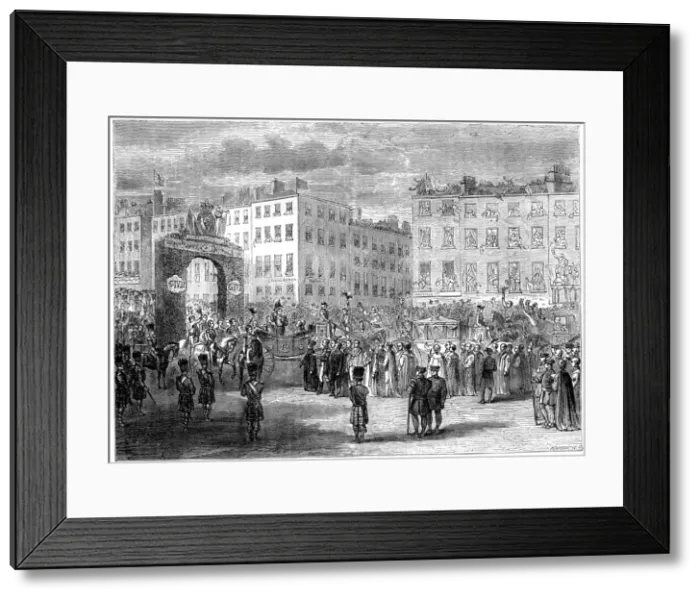 Framed Print : Entry of King George IV into Dublin, 1820s. Artist: Pearson Framed Print : Entry of King George IV into Dublin, 1820s. Artist: Pearson