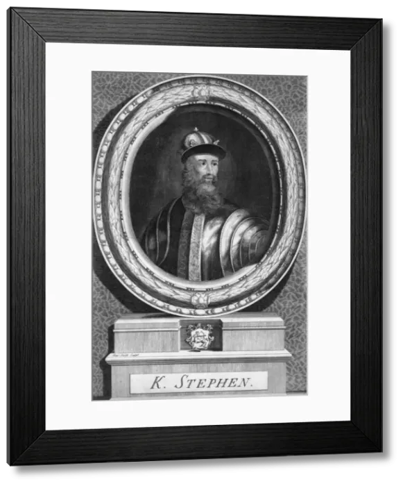 Framed Print : King Stephen (1096-1154). Artist: Smith Framed Print : King Stephen (1096-1154). Artist: Smith