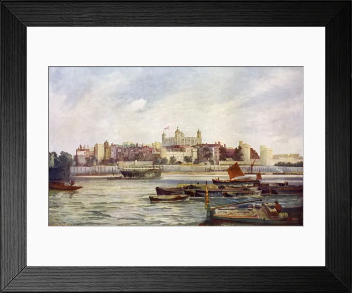 Framed Print : The Tower of London from across the Thames. Artist: Andre & Sleigh Framed Print : The Tower of London from across the Thames. Artist: Andre & Sleigh