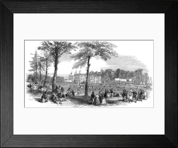 Framed Print : Place, Temperance, and Bond of Universal Brotherhood festival, Hartwell, Buckinghamshire, 1851. Artist: Henry Anelay Framed Print : Place, Temperance, and Bond of Universal Brotherhood festival, Hartwell, Buckinghamshire, 1851. Artist: Henry Anelay