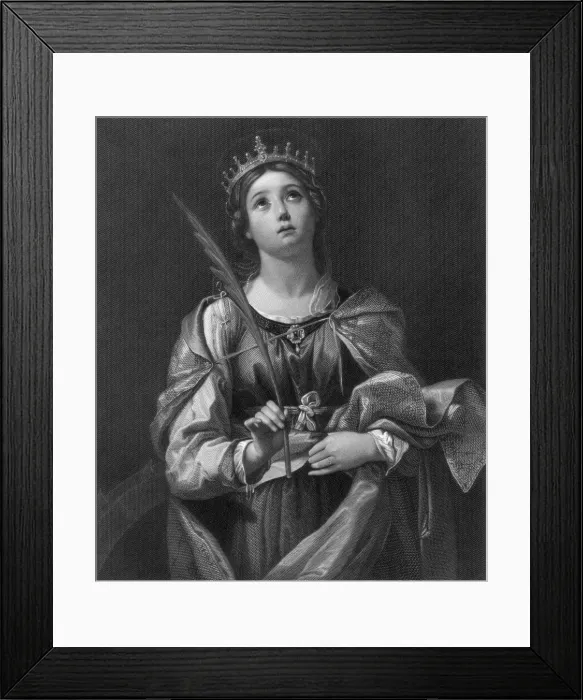 Framed Print : St Catherine, 19th century. Artist: F Knolle Framed Print : St Catherine, 19th century. Artist: F Knolle