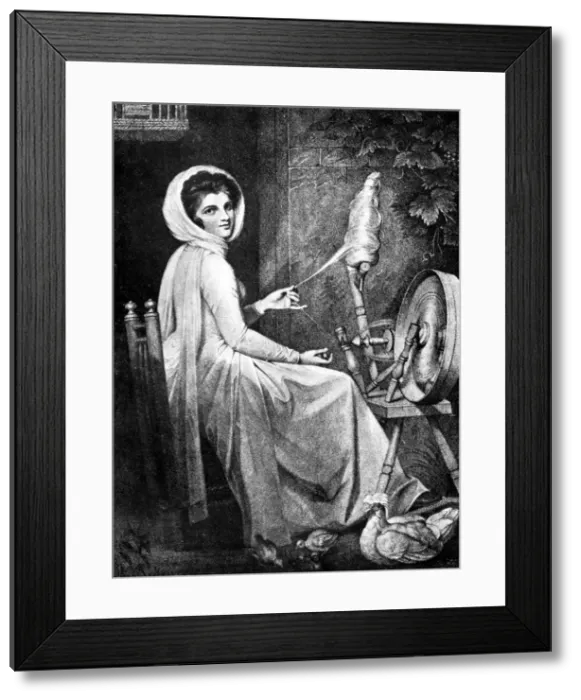 Framed Print : Lady Emma Hamilton (1765-1815), 19th century. Artist: Romney Framed Print : Lady Emma Hamilton (1765-1815), 19th century. Artist: Romney