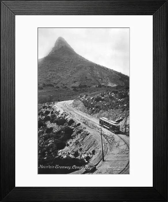 Framed Print : Mountain tramway, Camps Bay, Cape Town, South Africa, 1917 Framed Print : Mountain tramway, Camps Bay, Cape Town, South Africa, 1917