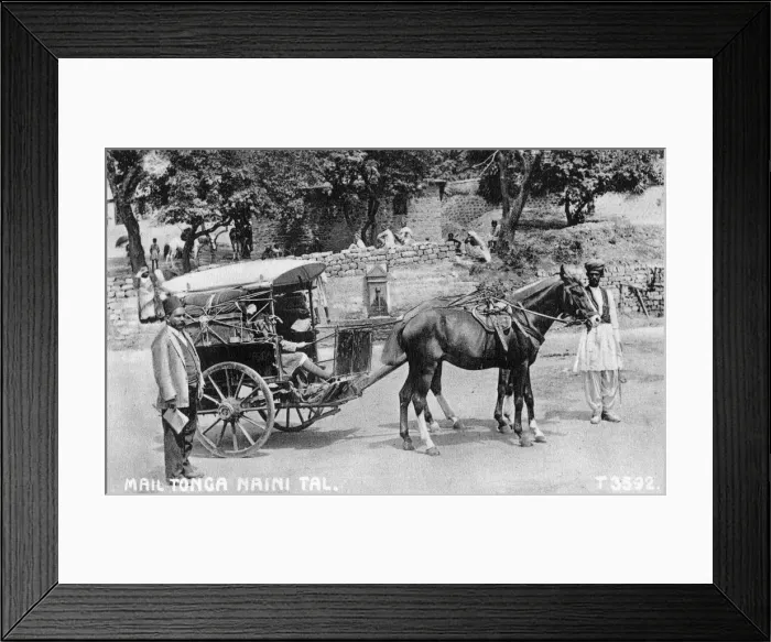 Framed Print : Mail tonga, Nainital, India, 1917 Framed Print : Mail tonga, Nainital, India, 1917