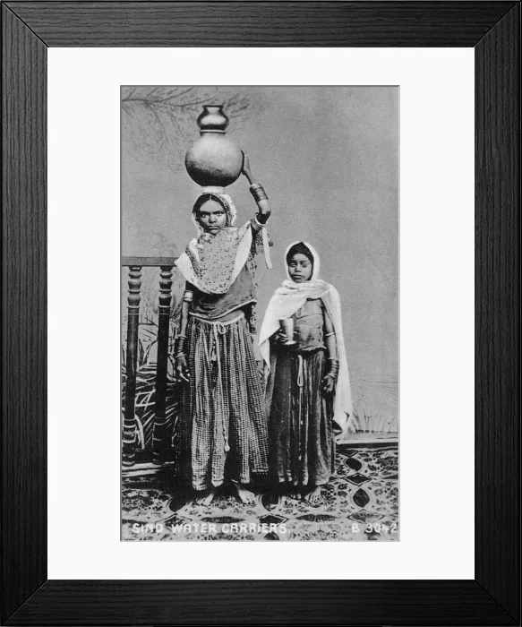 Framed Print : Sindhi Water Carriers, India, 1917 Framed Print : Sindhi Water Carriers, India, 1917