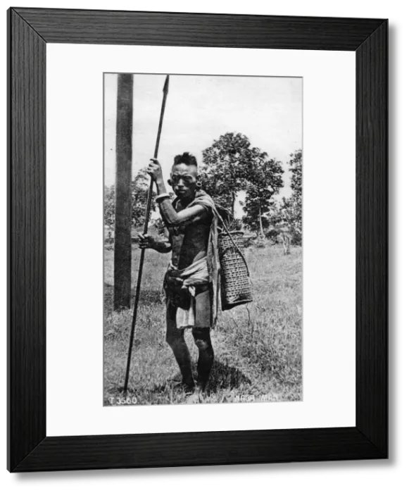 Framed Print : Naga man, India, 20th century Framed Print : Naga man, India, 20th century