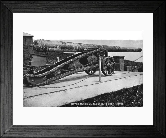 Framed Print : Queen Elizabeths Pocket Pistol, Dover, 20th century Framed Print : Queen Elizabeths Pocket Pistol, Dover, 20th century