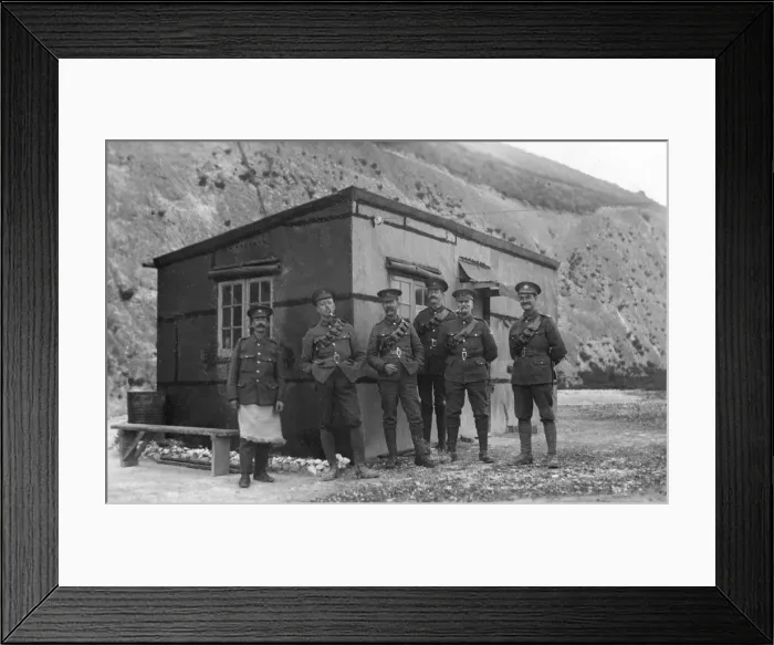 Framed Print : Main guard, Royal naval depot, Fleet House and Archcliffe Fort, Dover, c1916 Framed Print : Main guard, Royal naval depot, Fleet House and Archcliffe Fort, Dover, c1916
