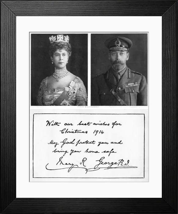 Framed Print : Royal christmas greeting card to the British troops, 1914 Framed Print : Royal christmas greeting card to the British troops, 1914