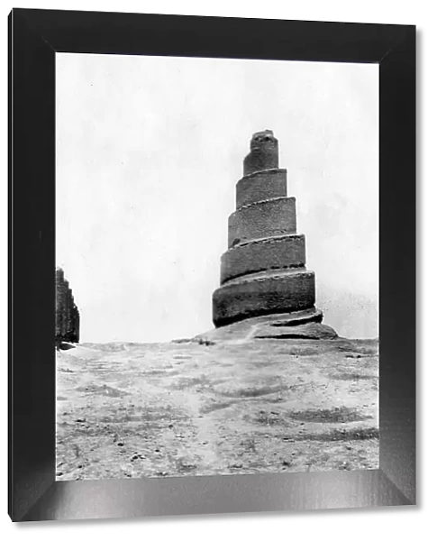 Malwiya tower, Samarra, Mesopotamia, 1918