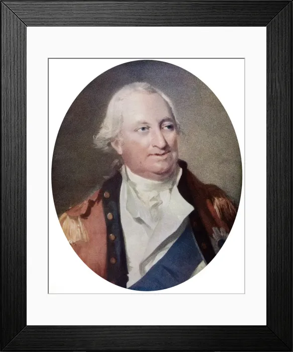 Framed Print : Charles Cornwallis, 1st Marquess Cornwallis, English military commander, late 18th century, (c1920). Artist: H Ogborne Framed Print : Charles Cornwallis, 1st Marquess Cornwallis, English military commander, late 18th century, (c1920). Artist: H Ogborne
