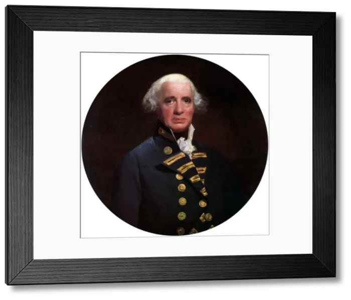 Framed Print : Admiral Richard, Earl of Howe, 1794, (c1920). Artist: John Singleton Copley Framed Print : Admiral Richard, Earl of Howe, 1794, (c1920). Artist: John Singleton Copley