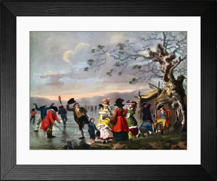 Framed Print : Winter Amusement: A View in Hyde Park from the Sluice at the East End, late 18th century, (c1920). Artist: Tookey Framed Print : Winter Amusement: A View in Hyde Park from the Sluice at the East End, late 18th century, (c1920). Artist: Tookey